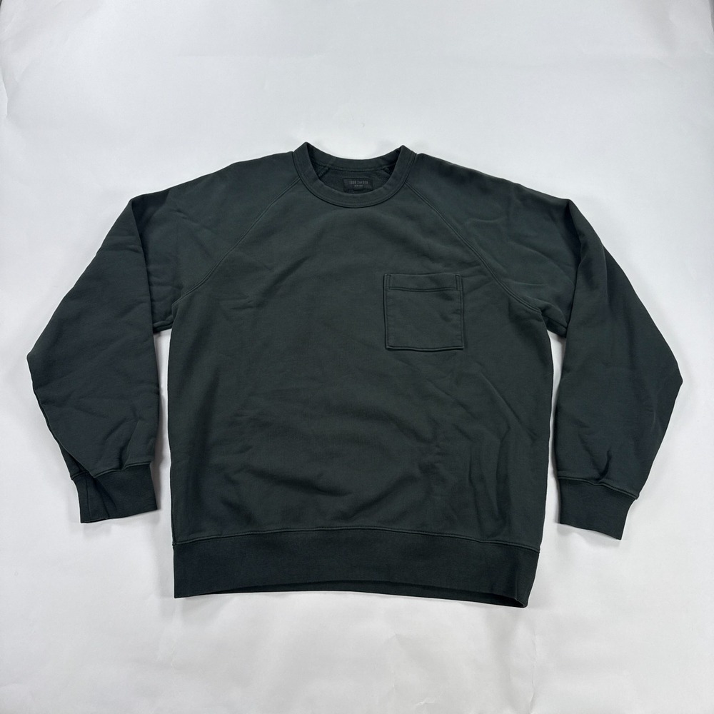 Todd Snyder Sweatshirt Mens Medium French Terry Pocket Green Crewneck Portugal